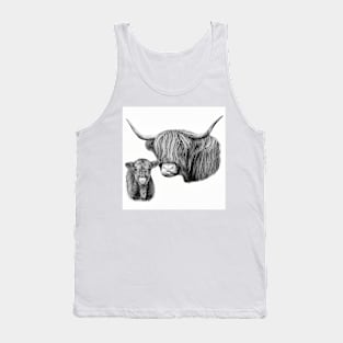 Highland Cow and Calf Tank Top